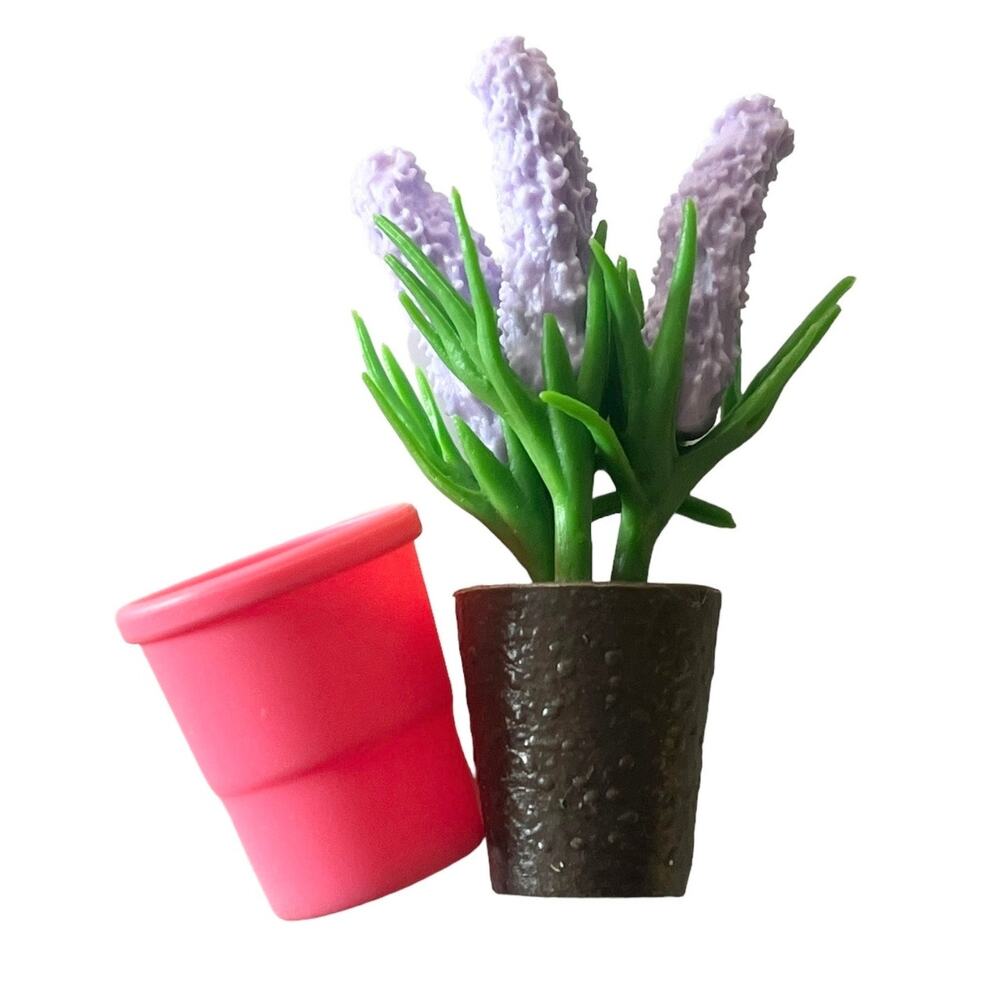 American Girl Doll Potted Flowers Garden Lavender Hyacinth Plant Pot Accessories